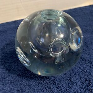 Clear Glass Bubble Vase